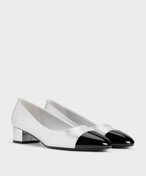 「CHARLES & KEITH」 パンプス 24.5cm オフホワイト レディース_画像6