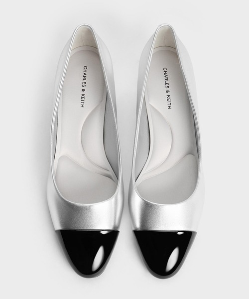 「CHARLES & KEITH」 パンプス 24.5cm オフホワイト レディース_画像9