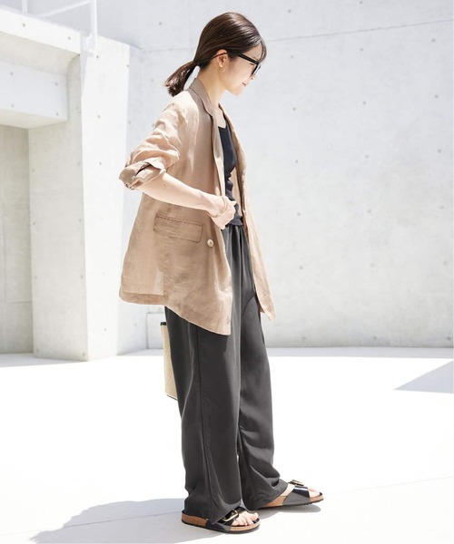 「SLOBE IENA」 イージーパンツ 38 ブラウン レディース_画像4