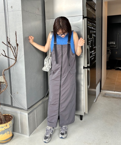 「Birthday room」 サロペットスカート FREE チャコールグレー レディース_画像4