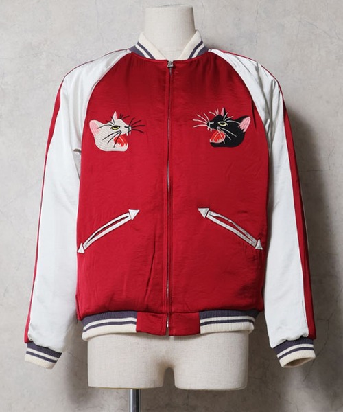houstonスカジャン(cat) HOUSTON（ヒューストン） スカジャン スカジャン(CAT) メンズ
