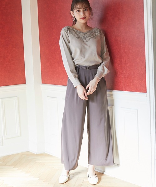 12Twelve Agenda パンツ サイドタックワイドパンツ レディース