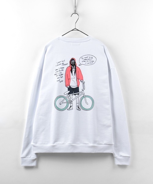 スウェット 自転車イラスト 手書き風 ビッグシルエット クルーネック スウェット トレーナー Zozotown Paypayモール店 通販 Paypayモール