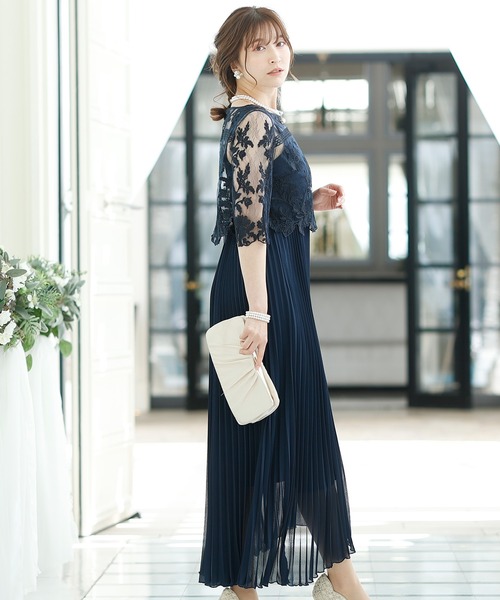 PourVous（プールヴー） ドレス ロング＆七分袖フォーマルシアー