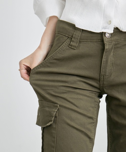 Fashion Letter カーゴパンツ ストレッチカーゴパンツ
