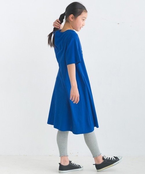 OMNES（ファッション） ワンピース キッズ汗ジミ防止UVプリント半袖