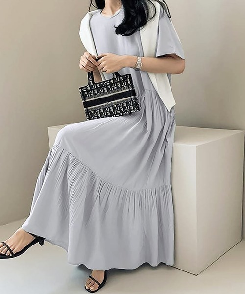 Girly Doll ワンピース ティアードプリーツワンピース : ZOZOTOWN  