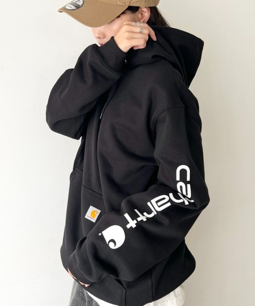 【carhartt カーハート】パーカー　オリジナルフィット　k288 フーディ Carhartt（カーハート） パーカー / ルーズフィット 袖ロゴ パーカー