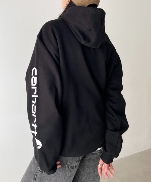 [定番] Carhartt カーハート ブラック パーカー フーディ M Carhartt（カーハート） パーカー Midweight Hooded Zip Sweat