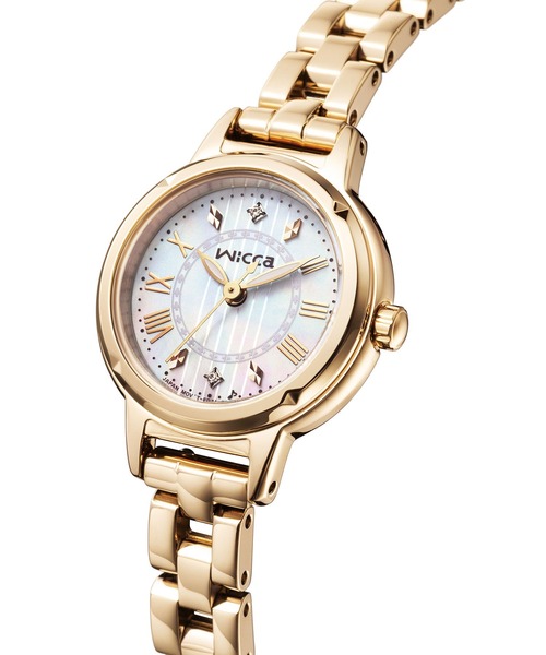 腕時計 wicca ウィッカ ソーラーテック 福原遥コラボ限定モデル ウォームゴールド wicca ウィッカ ソーラーテック 福原遥コラボ限定モデル
