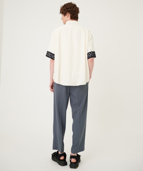 UNITED TOKYO シャツ カーブレースブロッキングシャツSS メンズ
