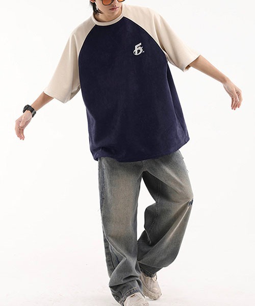 WESTBOY（ウエストボーイ） tシャツ ビッグシルエットラグランTシャツ