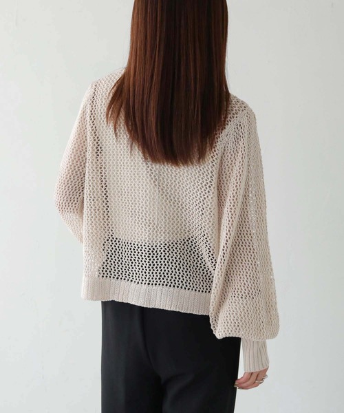 カーディガン 「vingtrois」メッシュニットカーディガン レディース HER CLOSET カーディガン 「vingtrois」メッシュニット