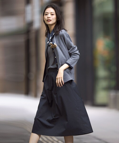 J.PRESS アンサンブル 「洗える」トリムツイン ニット