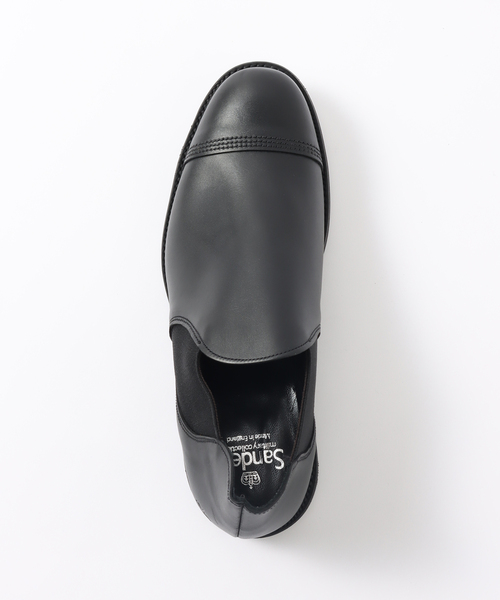 靴 SANDERS MILITARY CAP TOE SHORT CHELSEA Sanders 1619B Military Cap Toe Short Chelsea Black