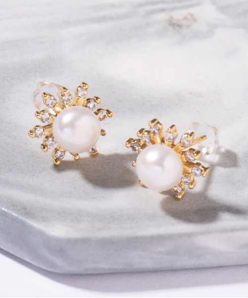 SETUP7（セットアップセブン） ピアス 「SETUP7」淡水パールモチーフ