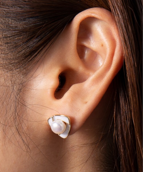 SETUP7（セットアップセブン） ピアス 「SETUP7」淡水パールモチーフ