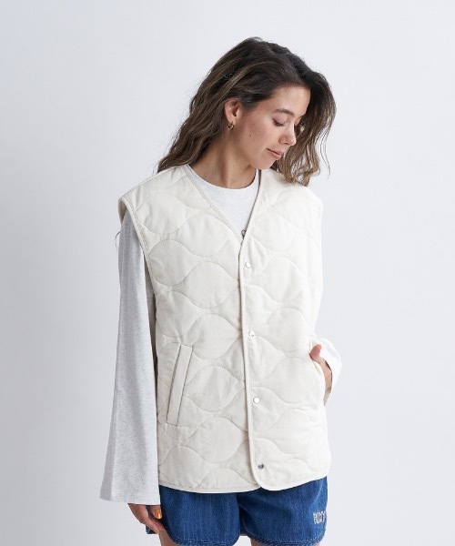 ベスト ジレ QUILTED VEST/ロキシーキルティングデザインベスト レディース ROXY ベスト ジレ QUILTED VEST/ロキシーキルティングデザイン