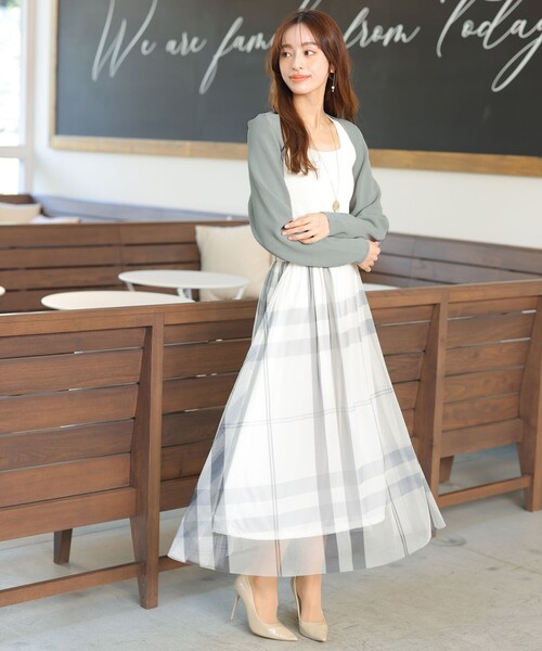 Tiaclasse カーディガン 「洗える」クロップドニットボレロ レディース