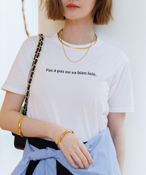 tシャツ ロゴコンパクトTシャツ レディース