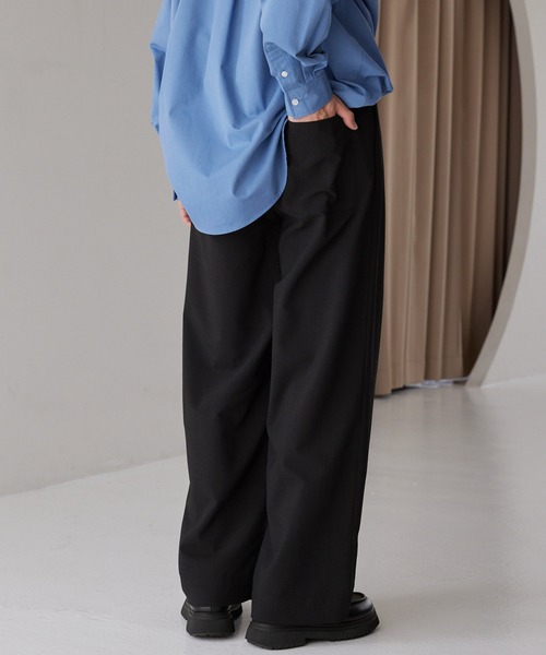 90s EUR ワンタック リネンパンツ スラックス ユーロ ワイドレッグ EUR ツータック ワイドレッグ スラックス リネン テーパード