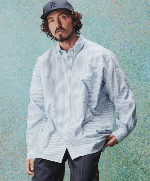 THEOREM シャツ ms5632- Stripe Rover LS Shirt ストライプシャツ