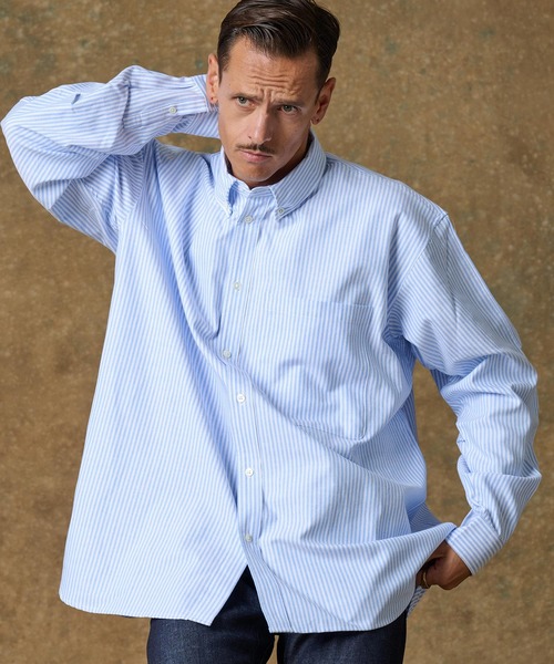 THEOREM シャツ ms5632- Stripe Rover LS Shirt ストライプシャツ