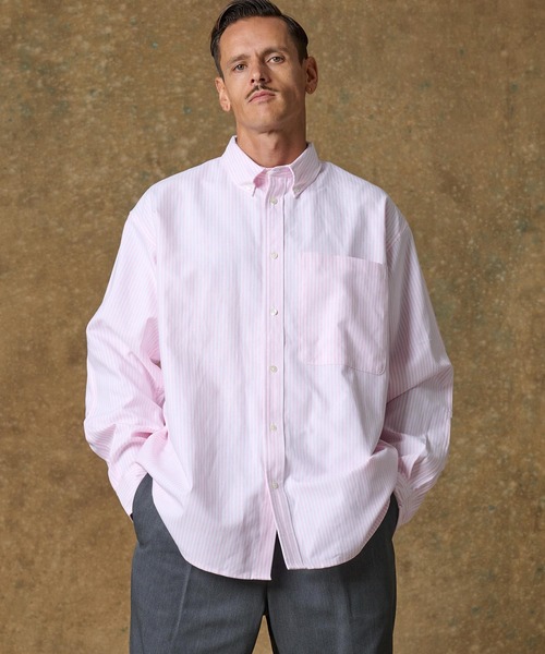 THEOREM シャツ ms5632- Stripe Rover LS Shirt ストライプシャツ