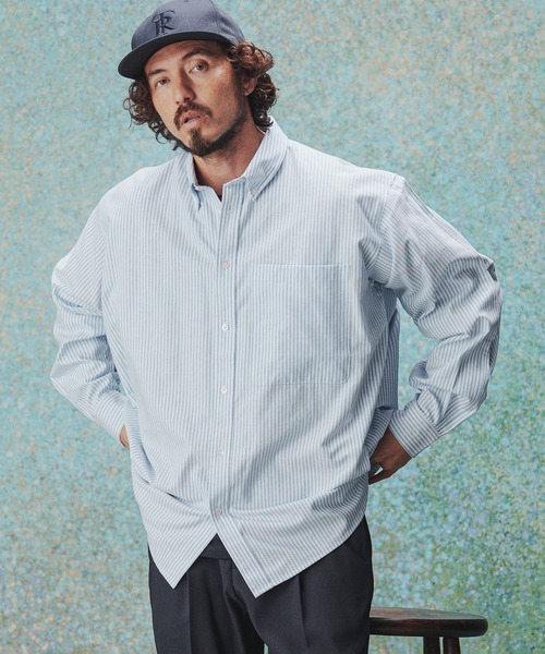 THEOREM シャツ ms5632- Stripe Rover LS Shirt ストライプシャツ