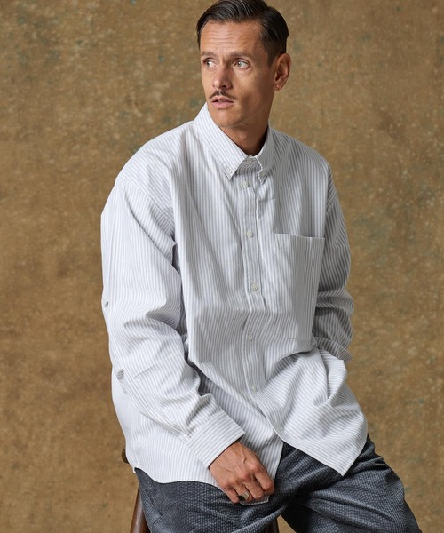 THEOREM シャツ ms5632- Stripe Rover LS Shirt ストライプシャツ