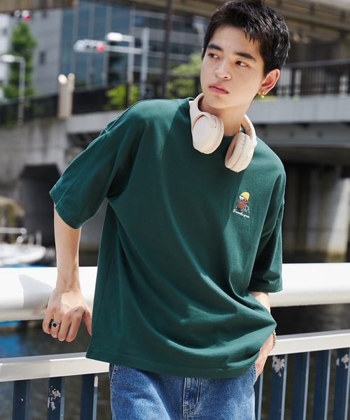 WEGO（ウィゴー） tシャツ WEGO/ヒゲサガラ刺繍Tシャツ メンズ