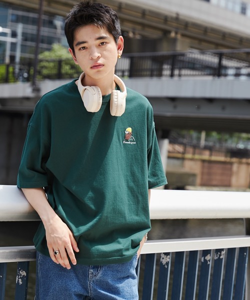 WEGO（ウィゴー） tシャツ WEGO/ヒゲサガラ刺繍Tシャツ メンズ