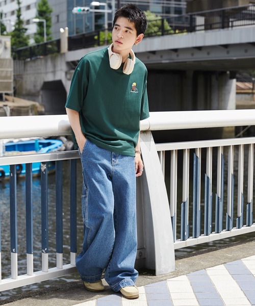WEGO（ウィゴー） tシャツ WEGO/ヒゲサガラ刺繍Tシャツ メンズ