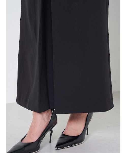 【Darich】ダーリッチ　パールビジューネックワイドベアオールインワン Darich ワンピース パールビジューネックワイドベア
