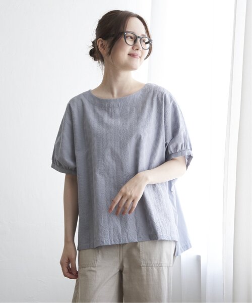 ブラウス シャツ 刺繍ドルマンブラウス レディース LBC ブラウス シャツ フラワーライン刺繍ドルマンブラウス