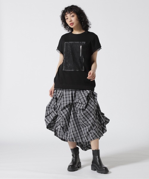 AULAAILA　レースチュニックTシャツ レースチュニックTシャツ（Tシャツ/カットソー）｜AULA AILA