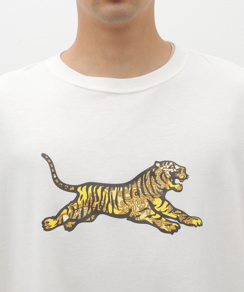 tシャツ Tシャツ メンズ 「rajabrooke / ラジャブルック」WISM 別注 Batik Tiger Tee｜zozo｜21