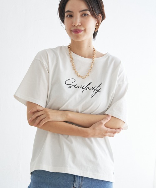 tシャツ デザインプリント レーヨン半袖カットソー レディース ikka tシャツ ロゴフォトプリントTシャツ レディース : ZOZOTOWN