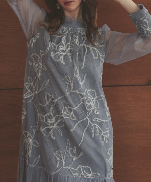 Dorry Doll（ドリードール） ドレス フェザーフラワーチュールドレス