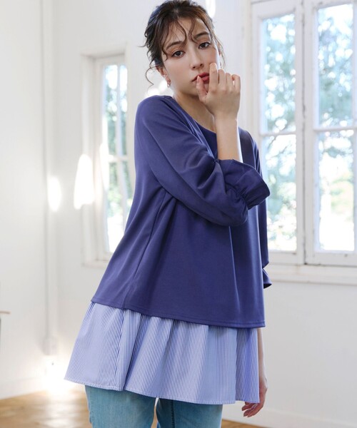 Tiaclasse tシャツ タックスリーブカットソートップス レディース