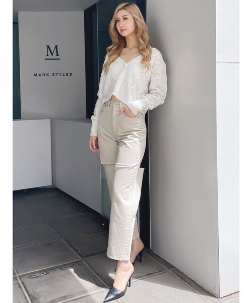 GYDA（ジェイダ） カーディガン BACKレースアップニットカーディガン