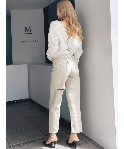 GYDA（ジェイダ） カーディガン BACKレースアップニットカーディガン