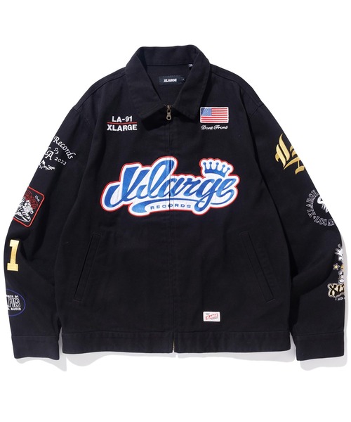 XLARGE」 ジップアップブルゾン X-LARGE ブラック メンズ メンズ  