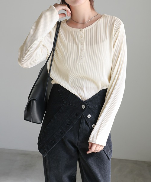 ▽プリーツストライプトップス▽ プリーツストライプトップス【SALE】 – SELECT MOCA