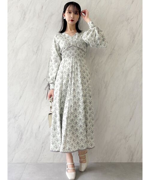 dazzlin（ダズリン） ワンピース ピンタックフラワーワンピース