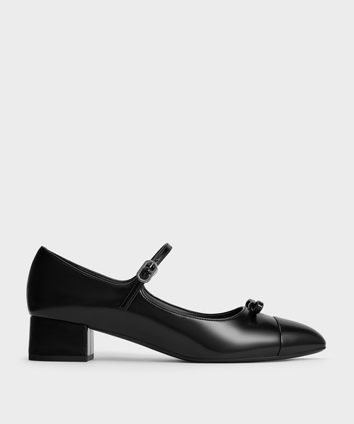 CHARLES & KEITH ボウ キャップトゥメリージェーンパンプス CHARLES ＆ KEITH パンプス ボウ キャップトゥメリージェーン