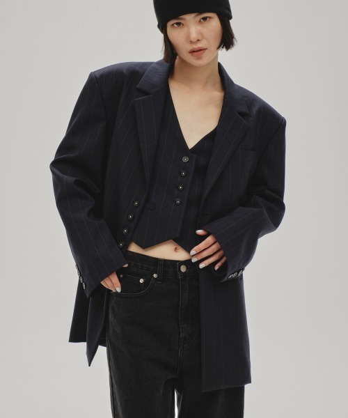 TODAYFUL ベスト ジレ Stripe Compact Vest レディース : ZOZOTOWN