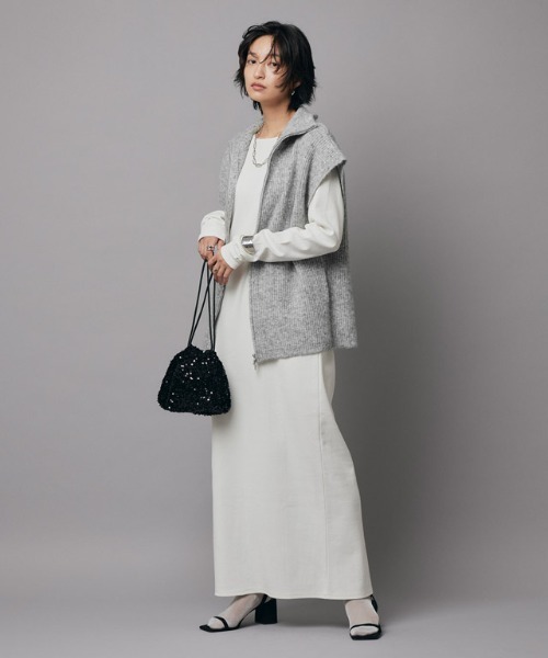 RASW（ラス） ベスト ジレ 「RASW」ダブルジップハイネックニット