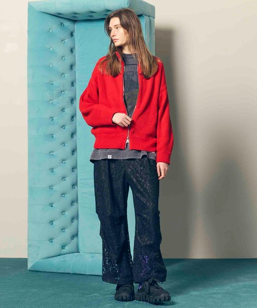 【美品】メゾンスペシャルプライムオーバースラッシュニットTシャツ　赤　02 MAISON SPECIAL（メゾンスペシャル）の「《ユニセックスアイテム