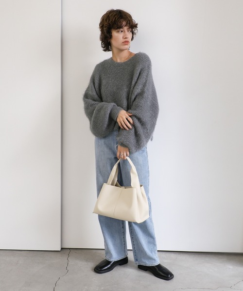 select MOCA（セレクトモカ） ニット セーター クルーネックシャイニー